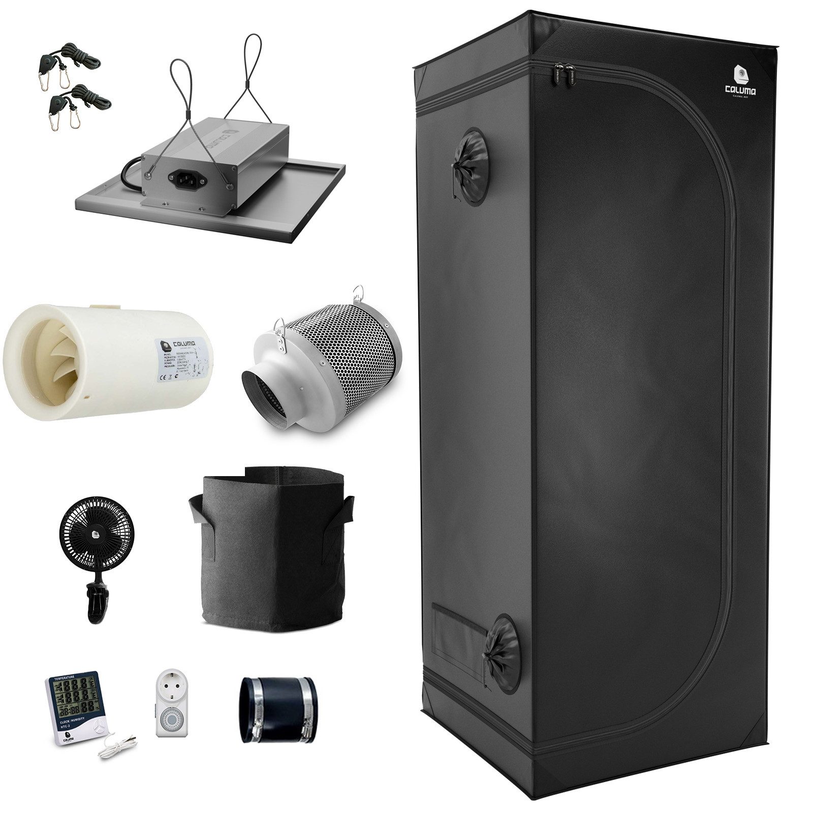 Green Spirit Gewächshaus Growbox Komplett Set 60x60 cm Growzelt 75W LED 1 P günstig online kaufen