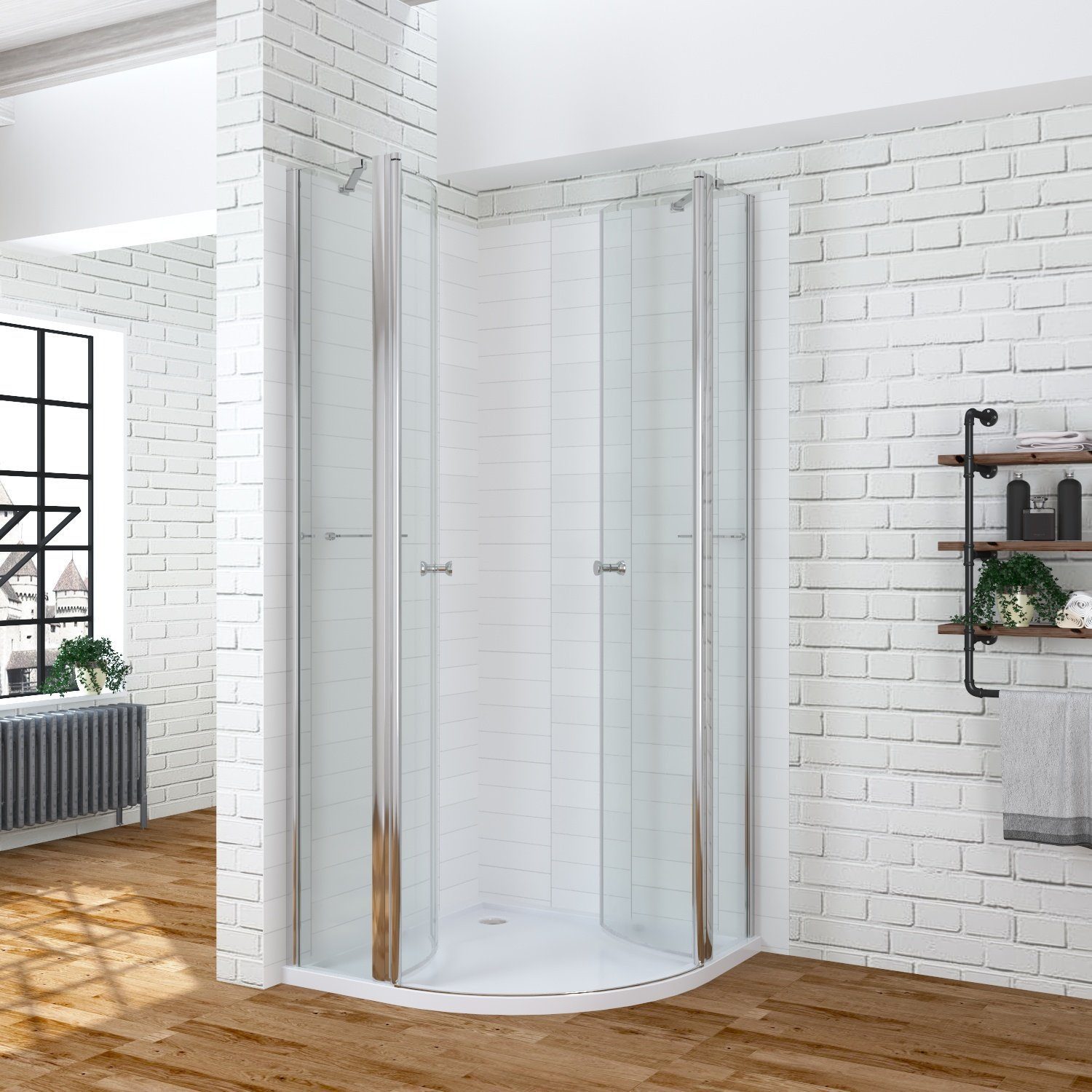 AQUABATOS Runddusche Duschkabine 80x80 90x90 Viertelkreis günstig online kaufen
