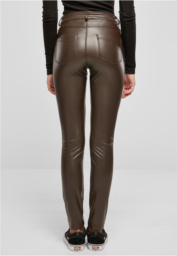 URBAN CLASSICS Stoffhose "Urban Classics Damen Ladies Mid Waist Synthetic L günstig online kaufen