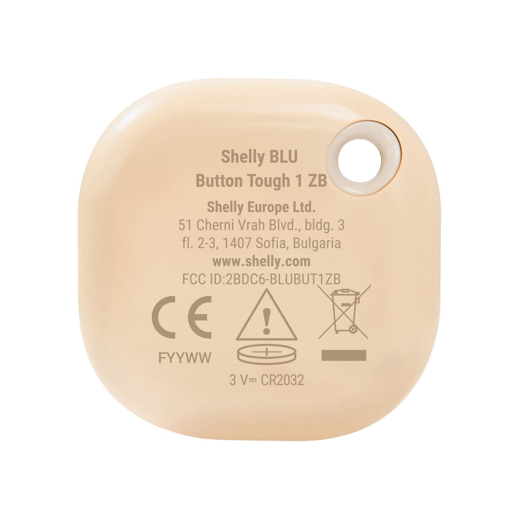 Shelly SHELLY Bluetooth Schalter und Dimmer Blu ZB Button, Plug&Play, Mocha Smarter Lichtschalter