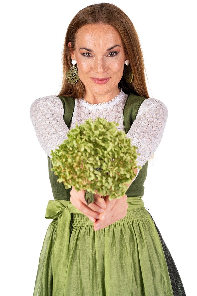 Dirndl Samt Dirndl 2tlg. - FRANCES - hellgrün