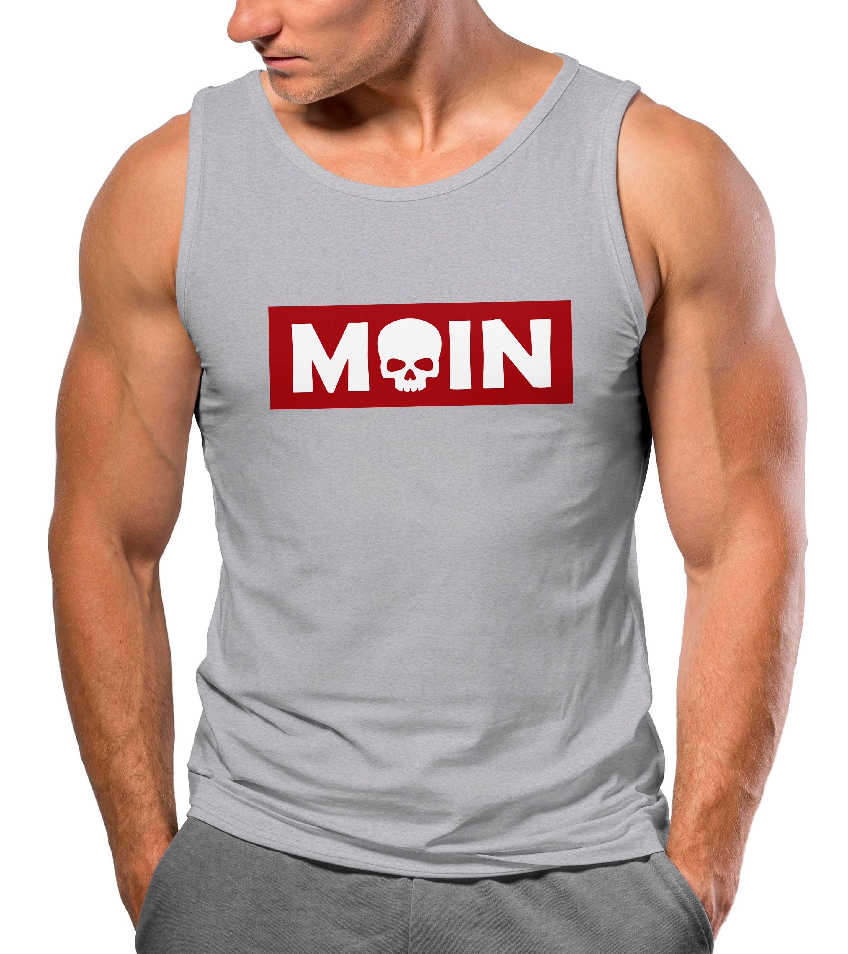 Neverless Tanktop Herren Tank-Top Schriftzug Moin günstig online kaufen