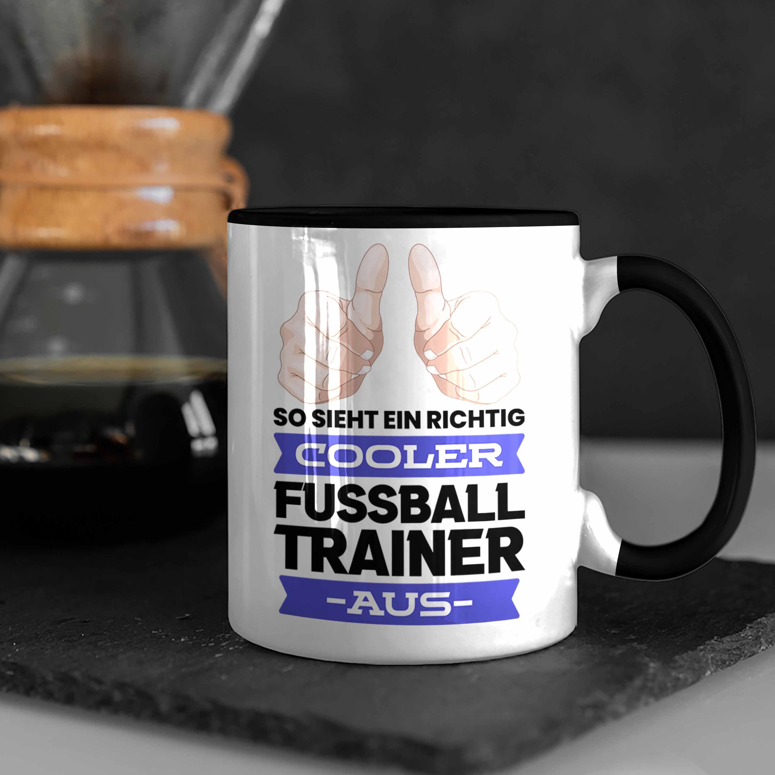 Bester Spruch Coach Tasse Trendation Geschenk Schwarz Trendation Geburtstag - Weihnachten Tasse Fussballtrainer Fußball Danke Geschenkidee