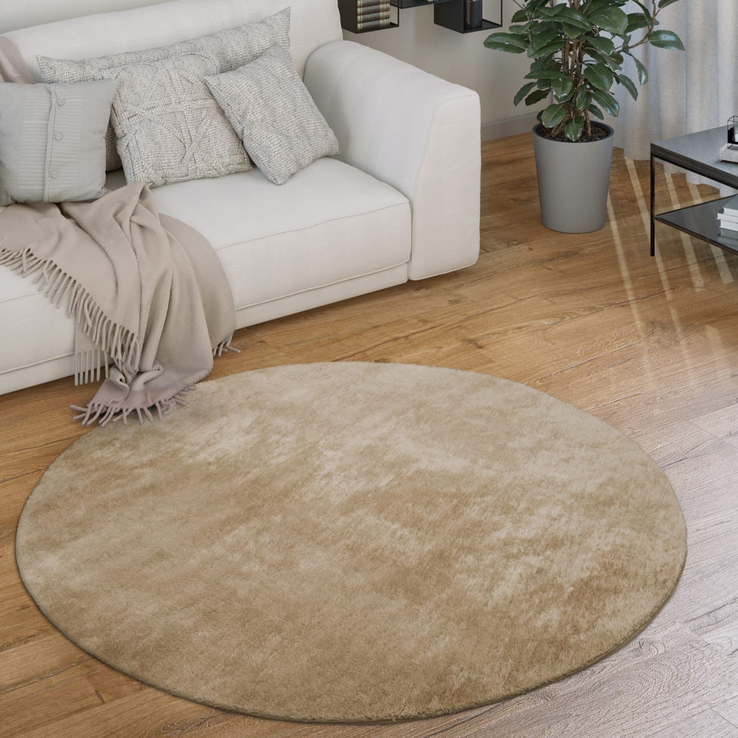 KADIMA DESIGN Teppich waschbar Unifarben Wohnzimmer schmutzabweisend Teppic günstig online kaufen