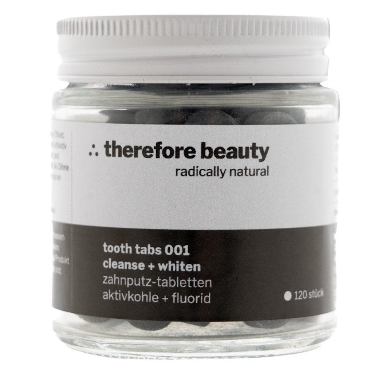 therefore beauty Zahnpasta Zahnputztabletten mit Aktivkohle + fluorid (120 St) aufhellend, (120-St) Liefert Rundum-Schutz für Zähne und Zahnfleisch.