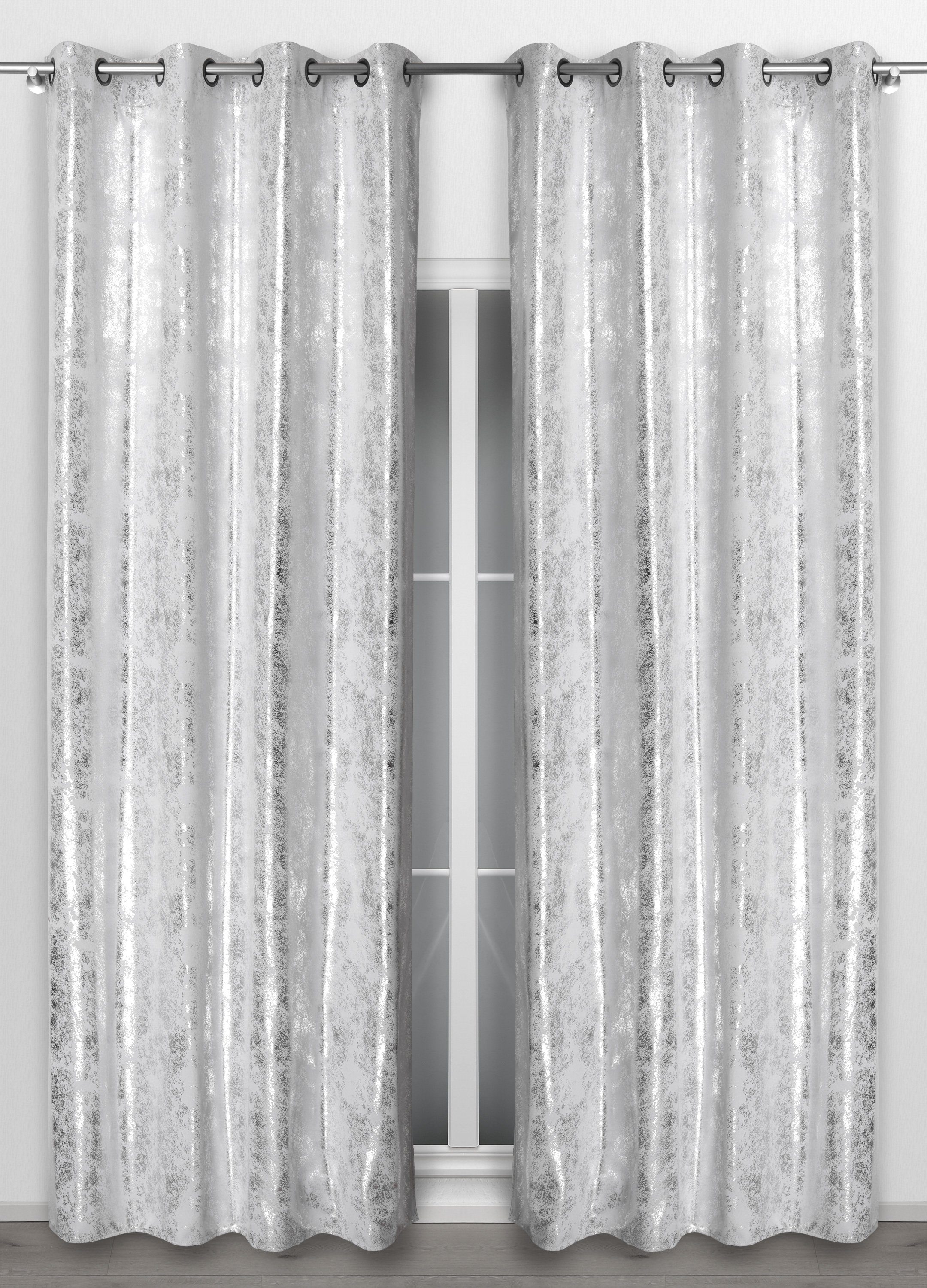 Vorhang Vorhang mit Ösen 140x260 cm blickdicht verdunkelung Gardine,  Stardust, Beautex, Ösen (1 St), blickdicht