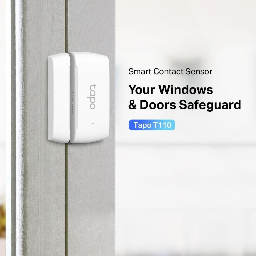 tp-link Tapo T110 Smarter Kontaktsensor Smart-Home-Zubehör, für Fenster und Türen Echtzeit-Benachrichtigung