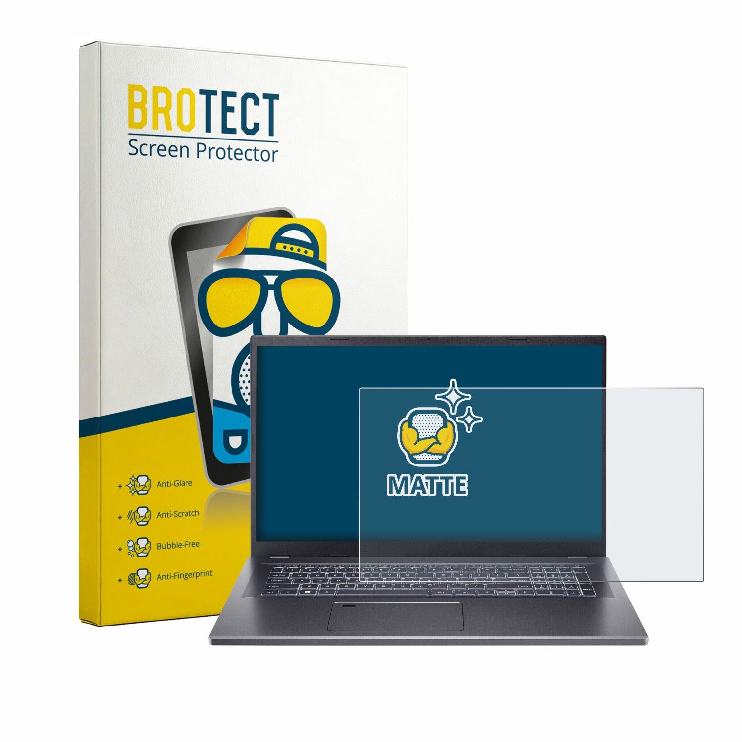 BROTECT Displayschutzfolie Schutzfolie für Acer Aspire 17 A17-51, Displayschutz Schutz Folie Matt Entspiegelungsfolie