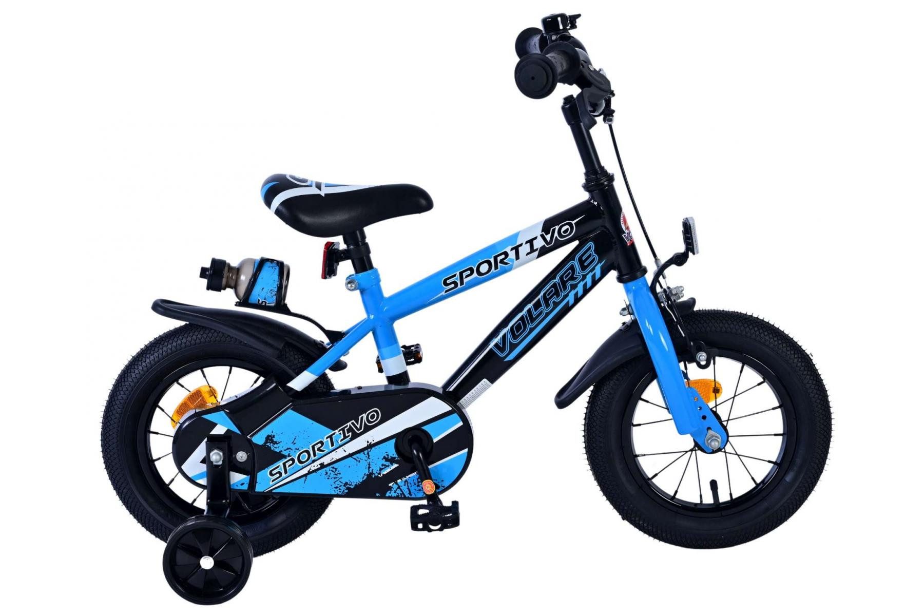 Kinderfahrrad Volare Sportivo Kinderfahrrad für Jungen - 12 Zoll in Blau und Schwarz