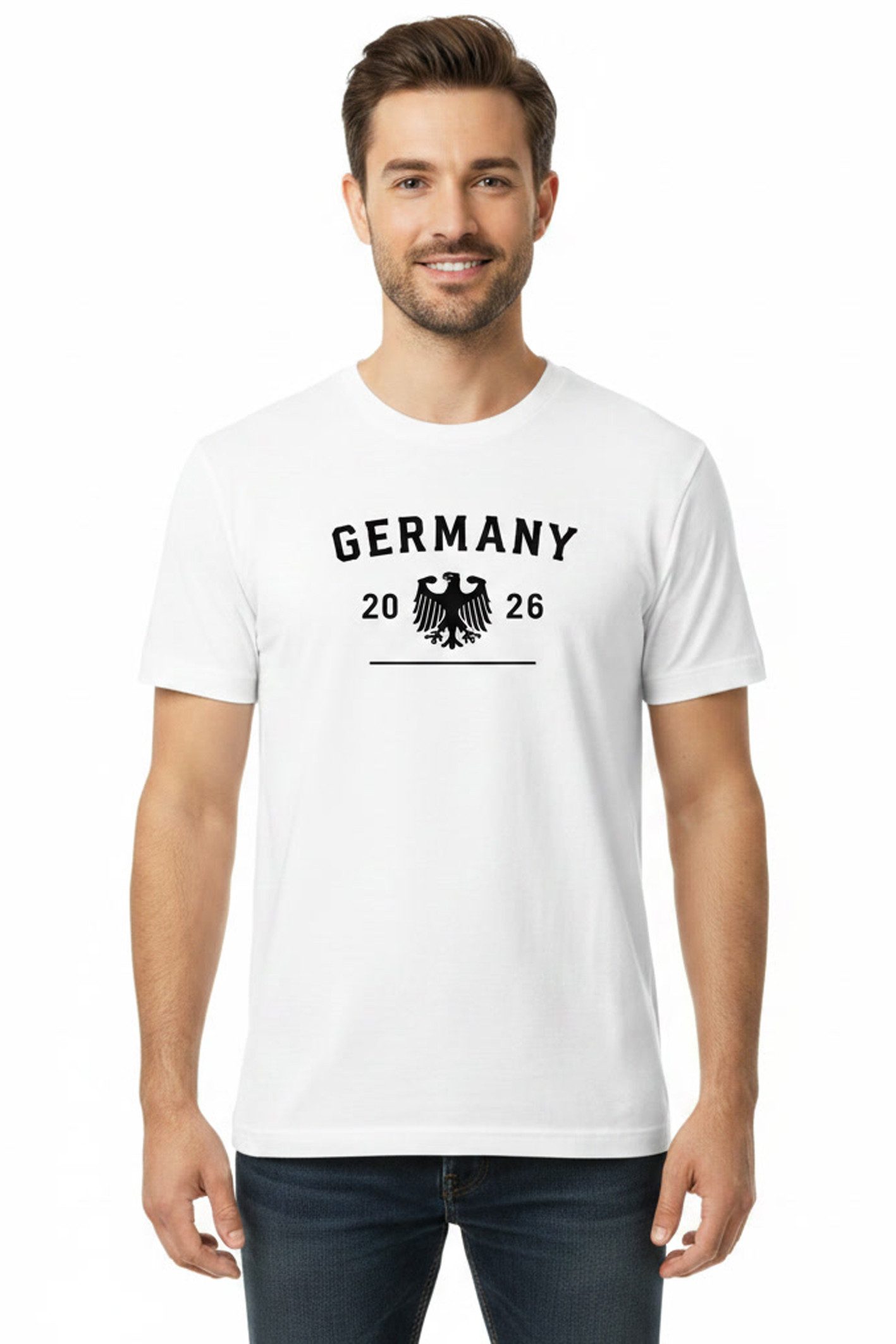 Banco T-Shirt Herren Football United Shirt Print (Einzelartikel) : Dreidimensionaler Textil-Patch statt flachem Druck