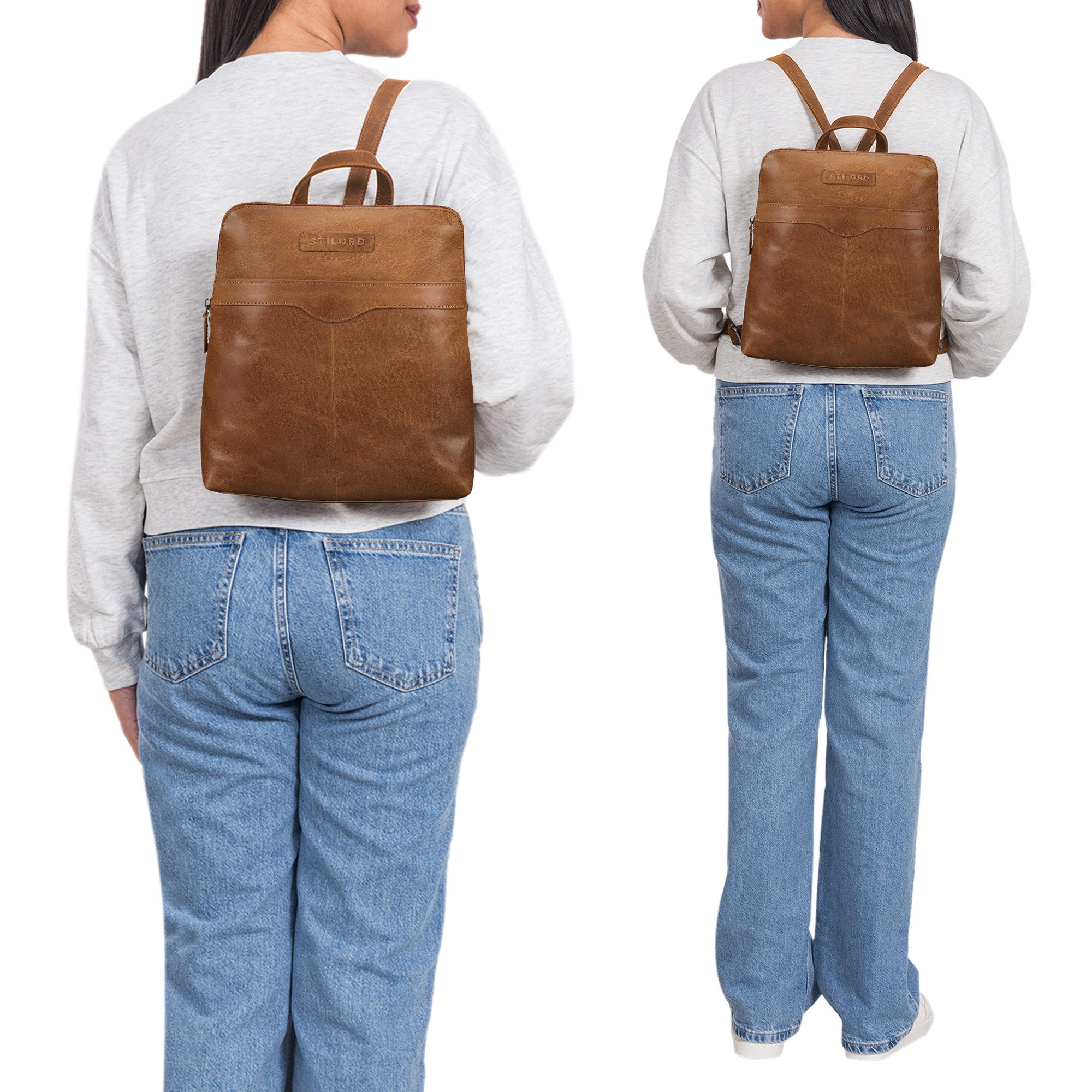 STILORD Cityrucksack "Heidi" Eleganter Lederrucksack Damen günstig online kaufen