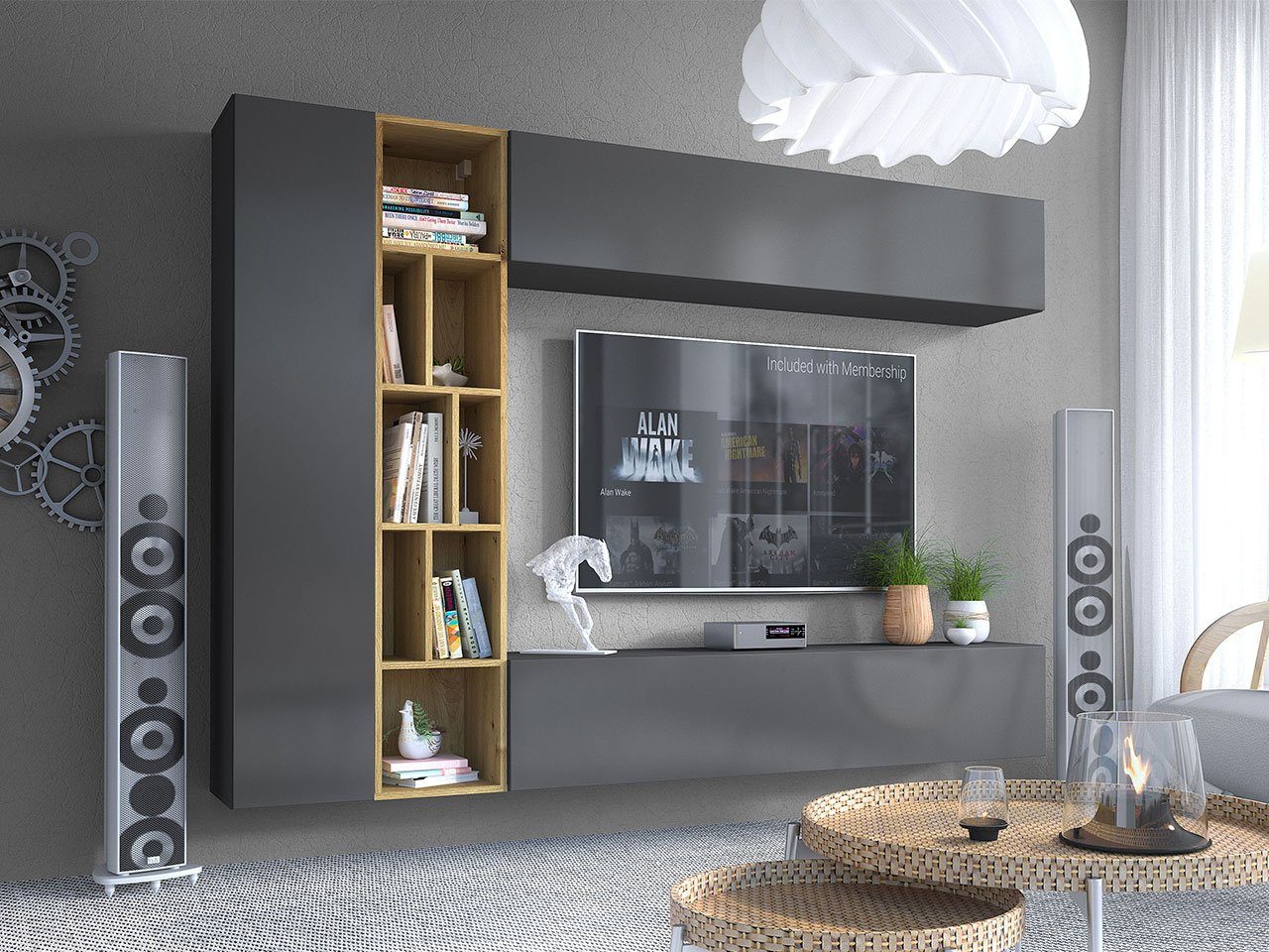 MIRJAN24 Wohnwand Kodita, (Komplett-Set, 3x Hängeschrank, günstig online kaufen