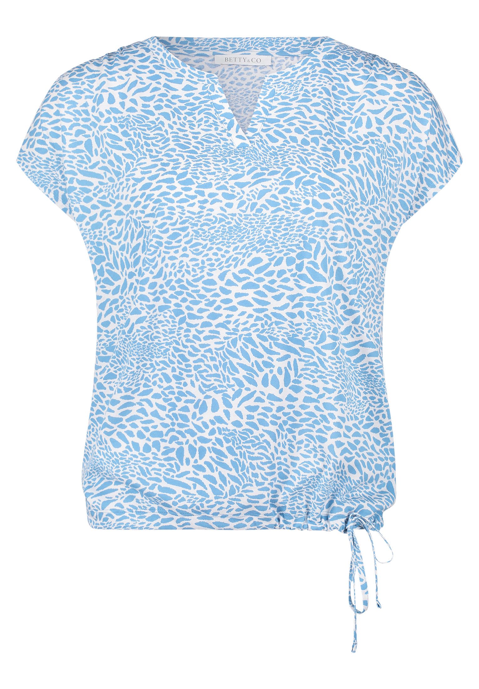 Betty&Co Kurzarmshirt Damen mit Tunnelzug (1-tlg) Druck