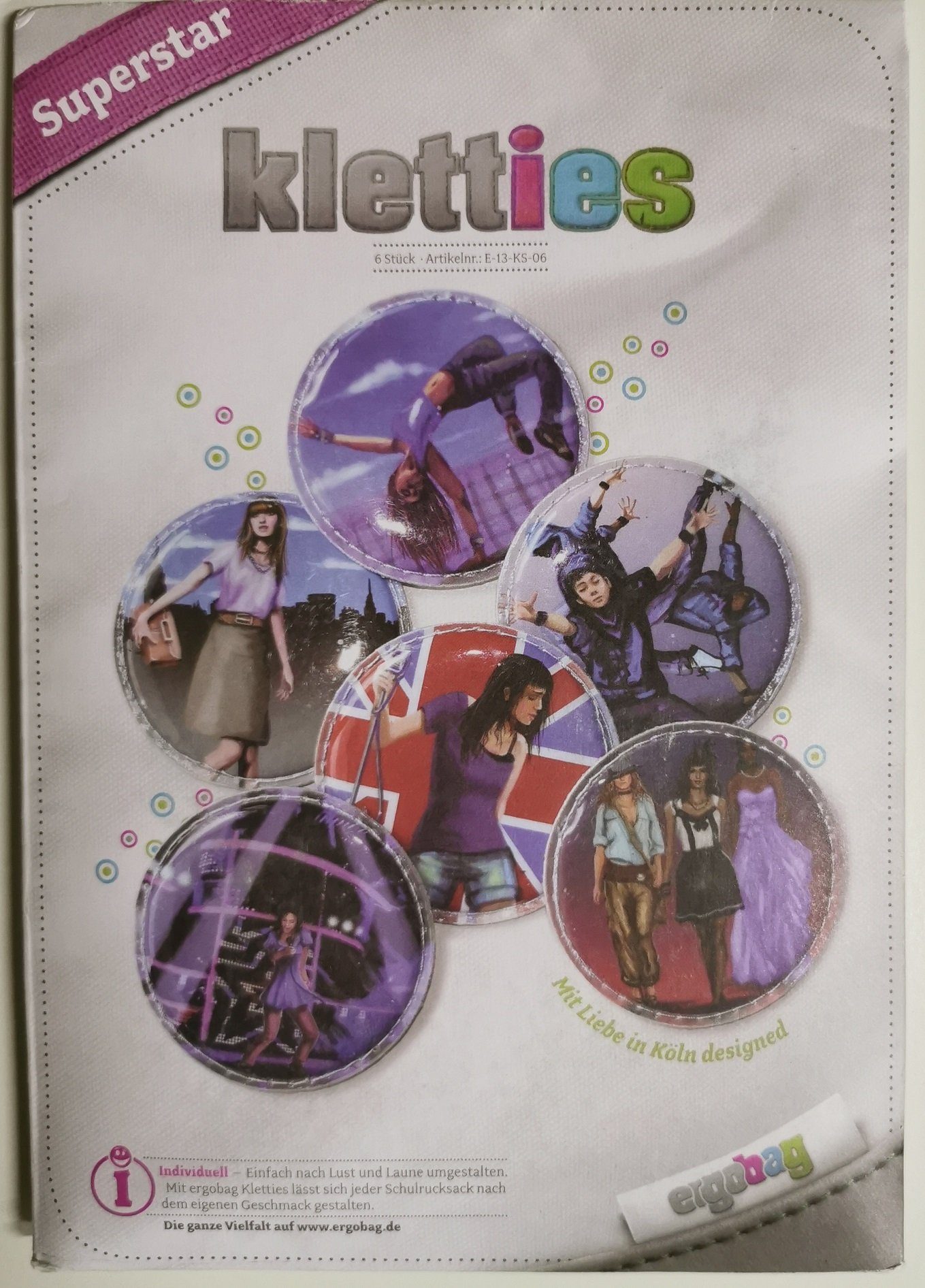 ergobag Schulranzen ergobag Klettie-Set (5-tlg) MATT superstar