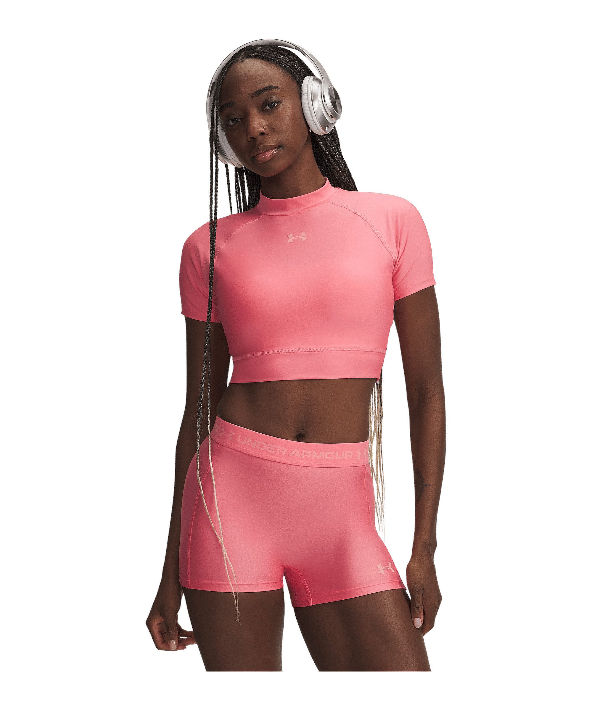 Laufshirt Under Armour HeatGear Crop Underwear Shirt Damen