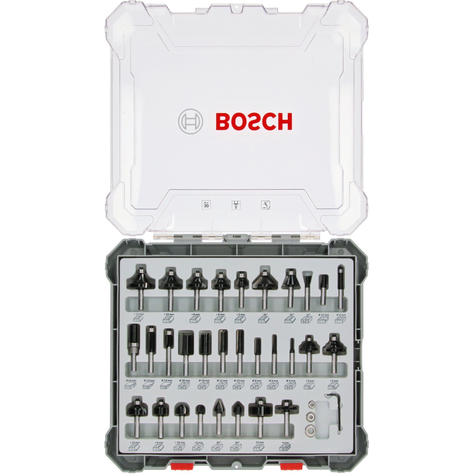Fräse Bosch Professional Fräser-Set, 30-teilig