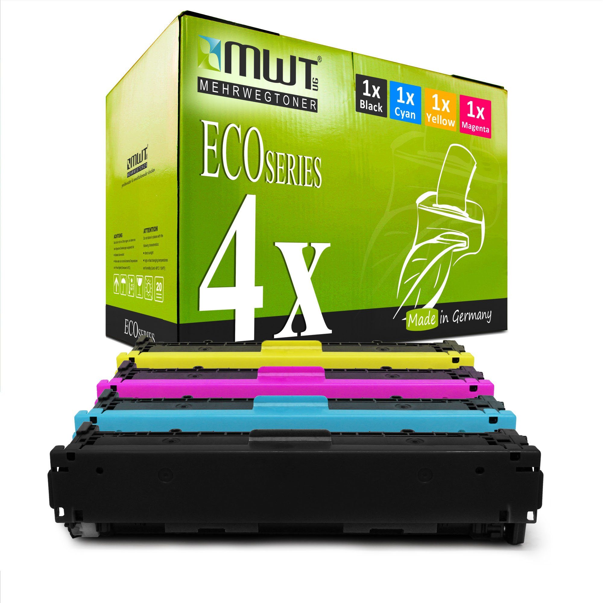 CF400X-03X 4er im HP Tonerkartusche Set ersetzt Mehrwegtoner 201X Toner