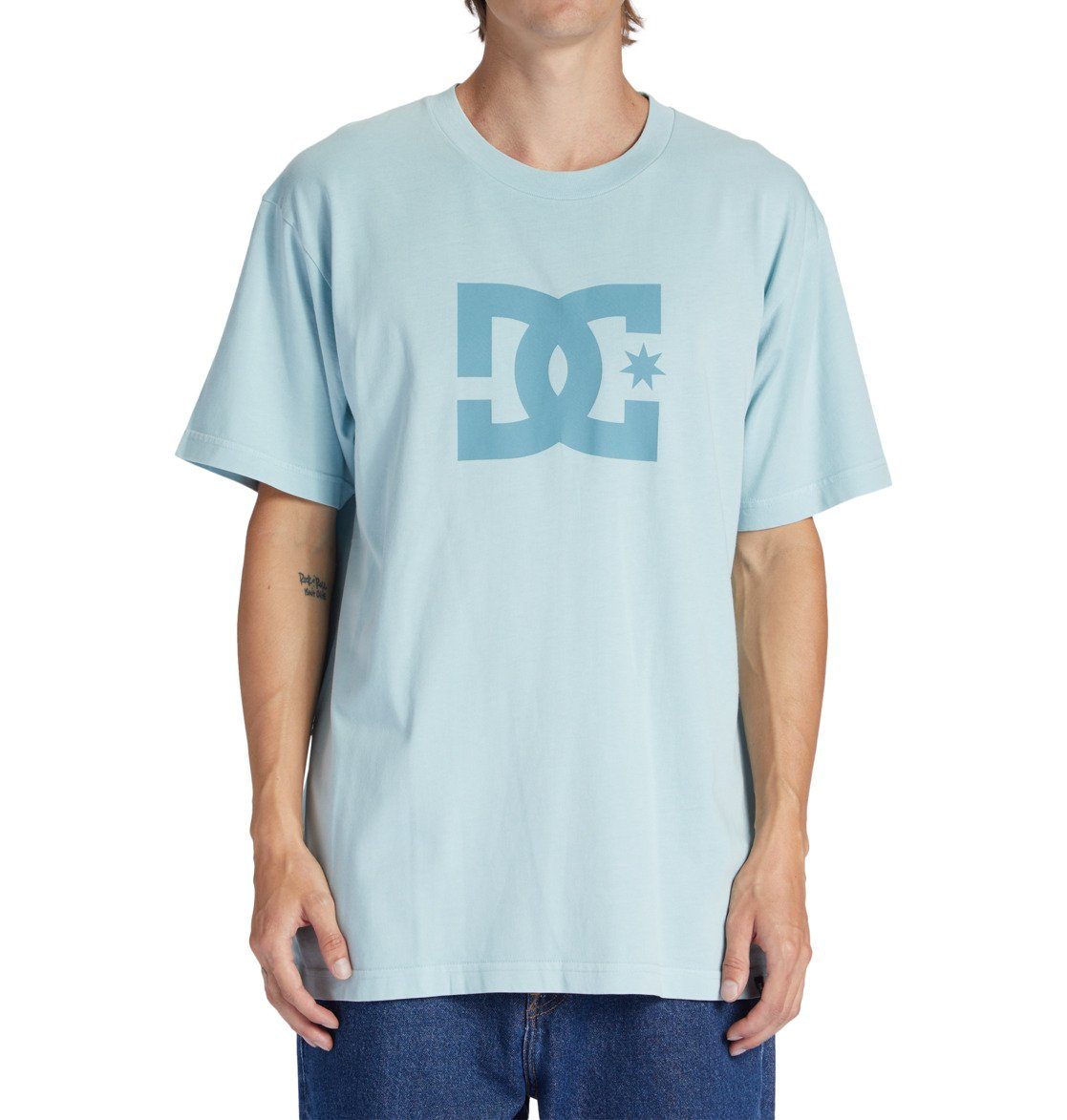 DC Shoes T-Shirt DC Star Pigment Dye Forget Me Not Enzyme Wash