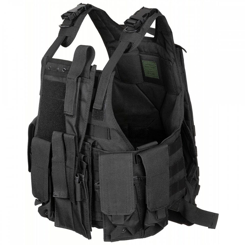 MFH Funktionsweste Weste, Ranger, div. Taschen, schwarz abnehmbarer Trinkrucksack