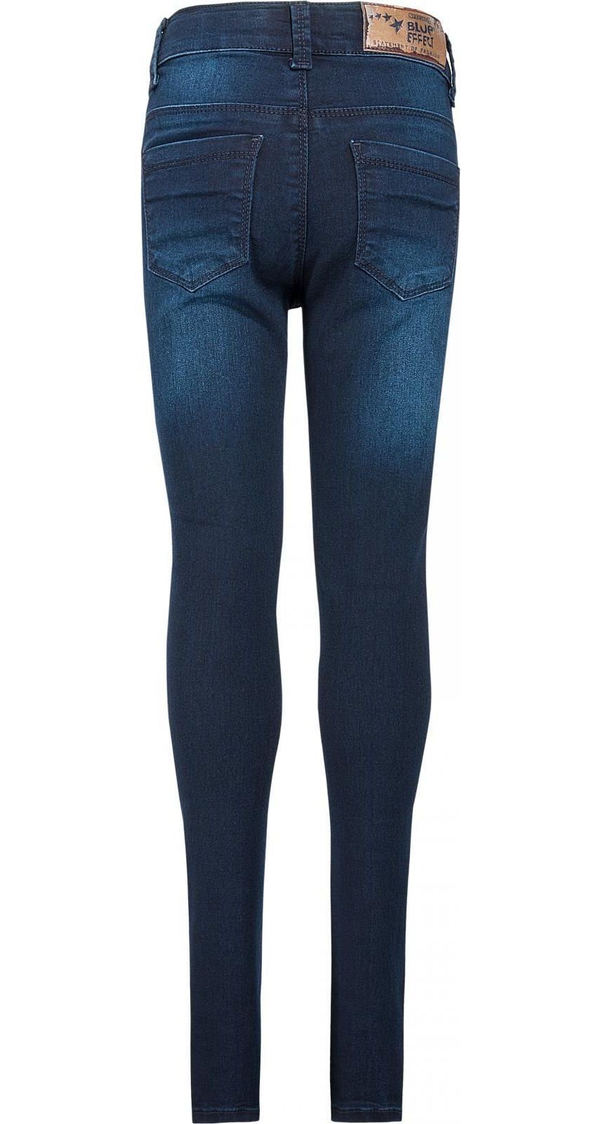 black Bundweite extra Slim-fit-Jeans slim BLUE schmal Jeggings blue EFFECT