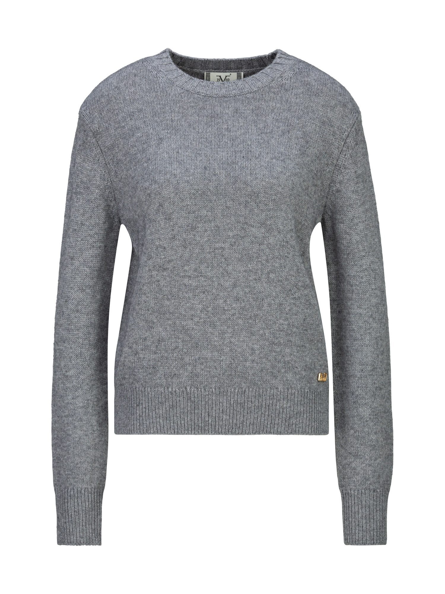19V69 ITALIA Strickpullover Losa Damen Wollmix, Oversize mit V-Ausschnitt
