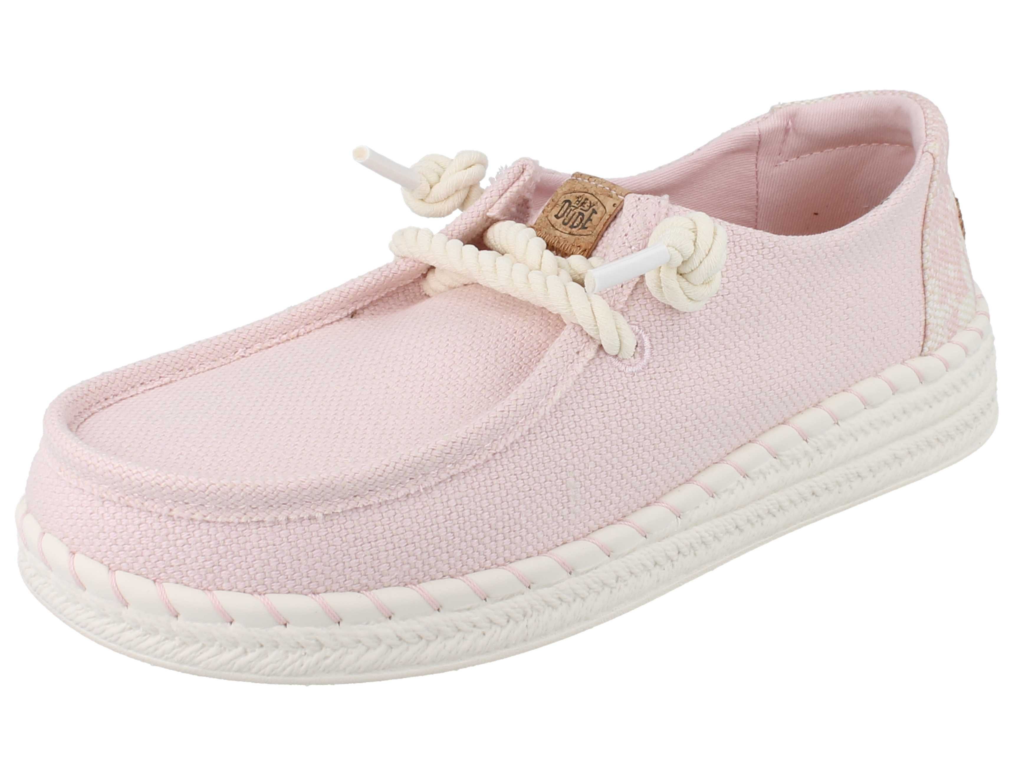 Hey Dude HEY DUDE Wendy Espadrille Damen Schlupfsneaker rosa Textil - Größe: Slipper Wechselfußbett