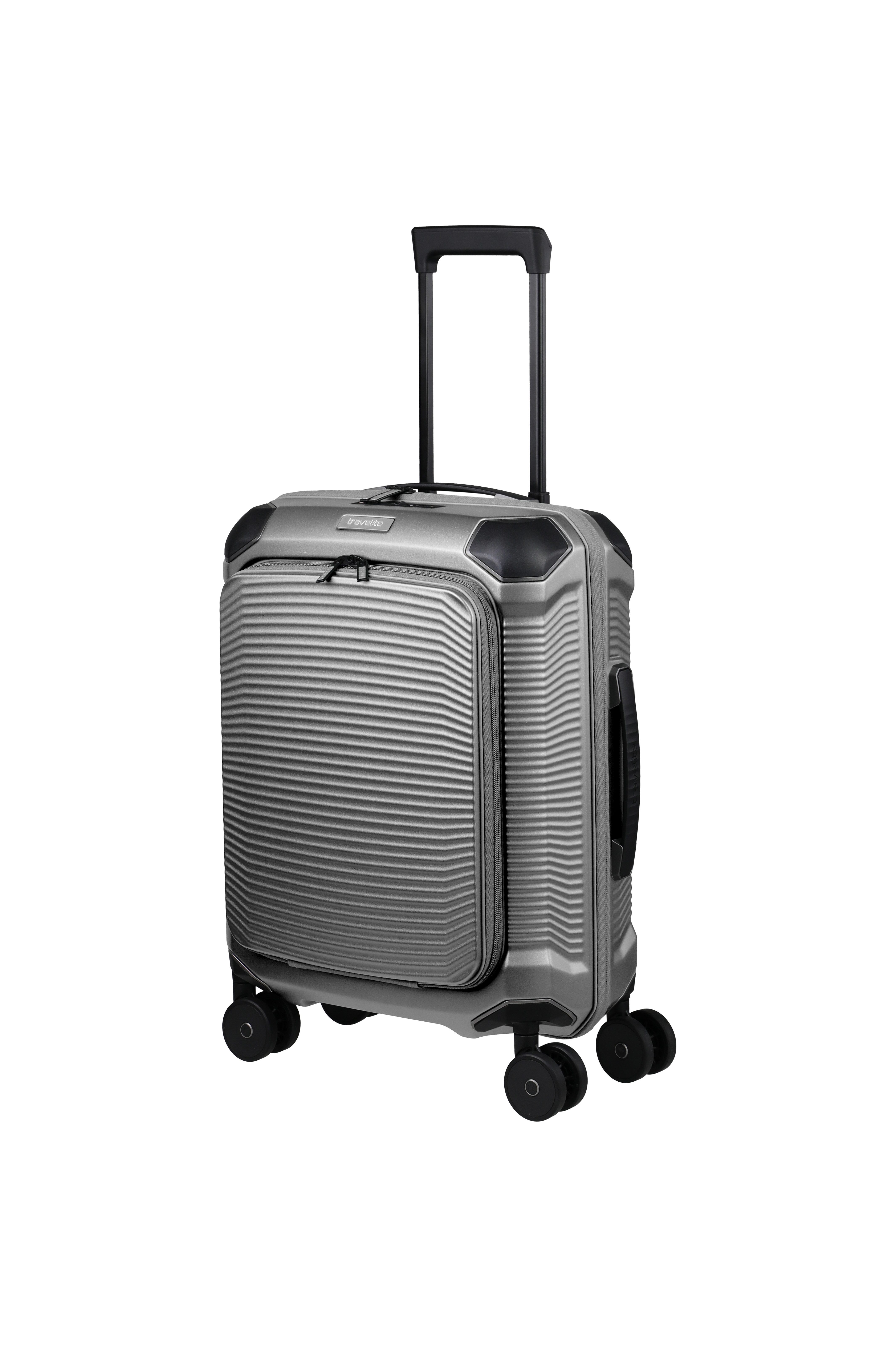 travelite Trolley MILLENNIUM Reisekoffer Hartschale, 4 Rollen, aus leichtem Polycarbonat mit stabiler Bauweise und Innenaufteilung
