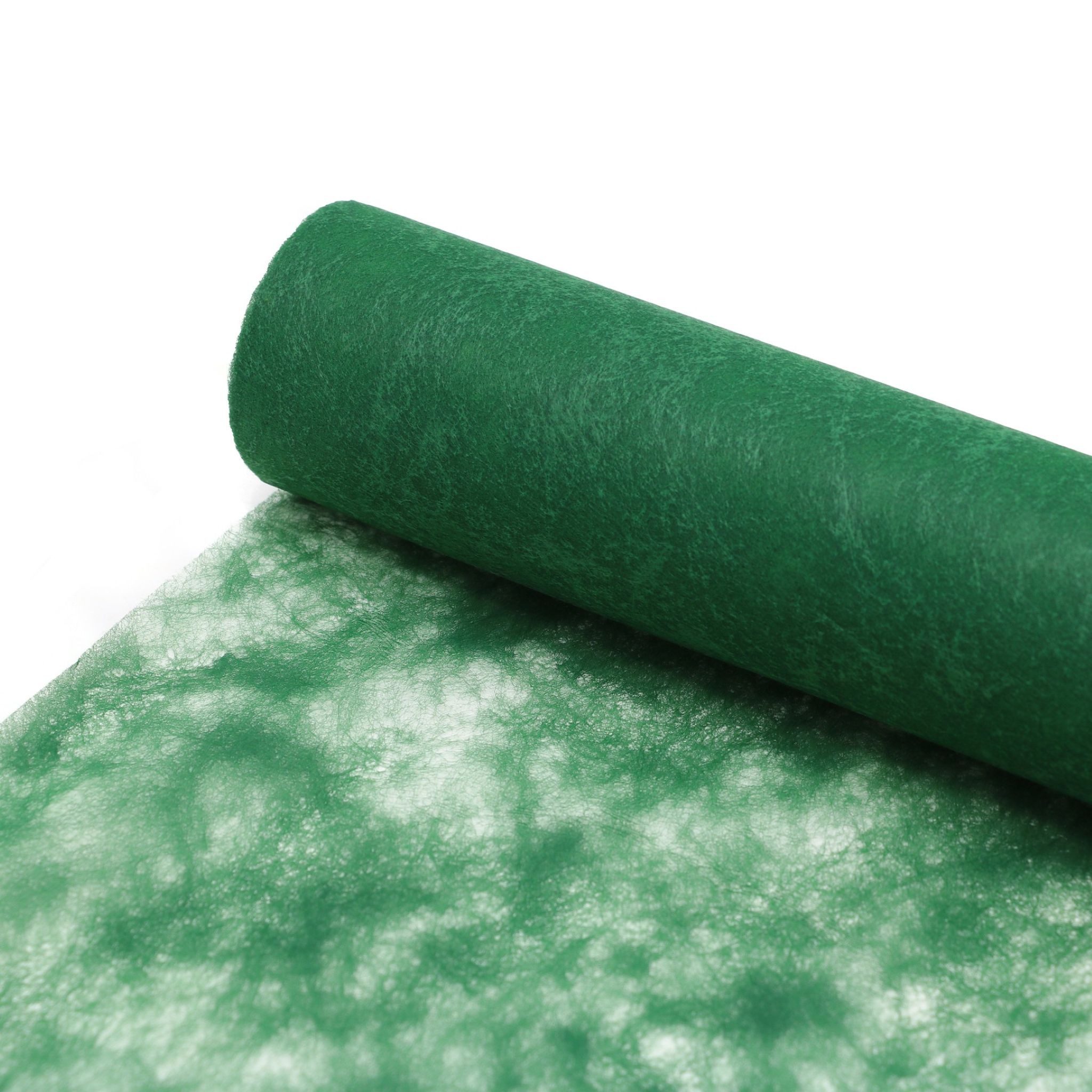 Deko AS Tischläufer Sizocloud® Tischläufer dunkelgrün 20cm Rolle 25 Meter +ca.100 Dekoher (1-tlg, 1 Rolle Tischläufer), Strapazierfähig
