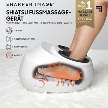 Sharper Image Shiatsu-Fußmassagegerät mit Luftkompression, Massagerolle, Fußmassage, mit Timer- & Wärmefunktion