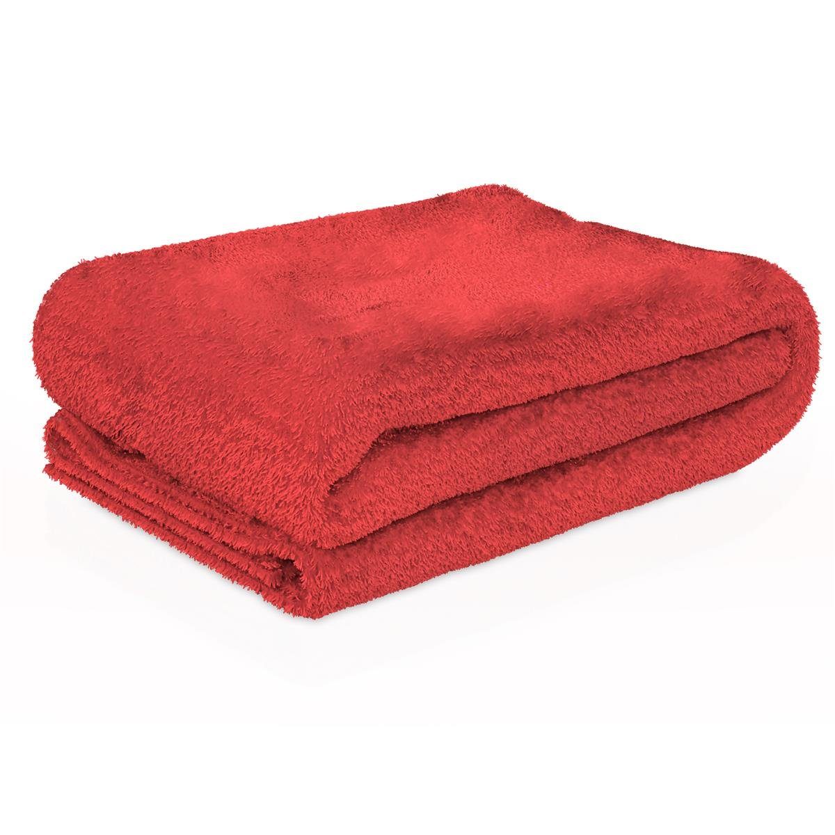 Outdoordecke, Intirilife, Couchdecke Wohndecke Fleecedecke Indoor Outdoor GLUT ROT