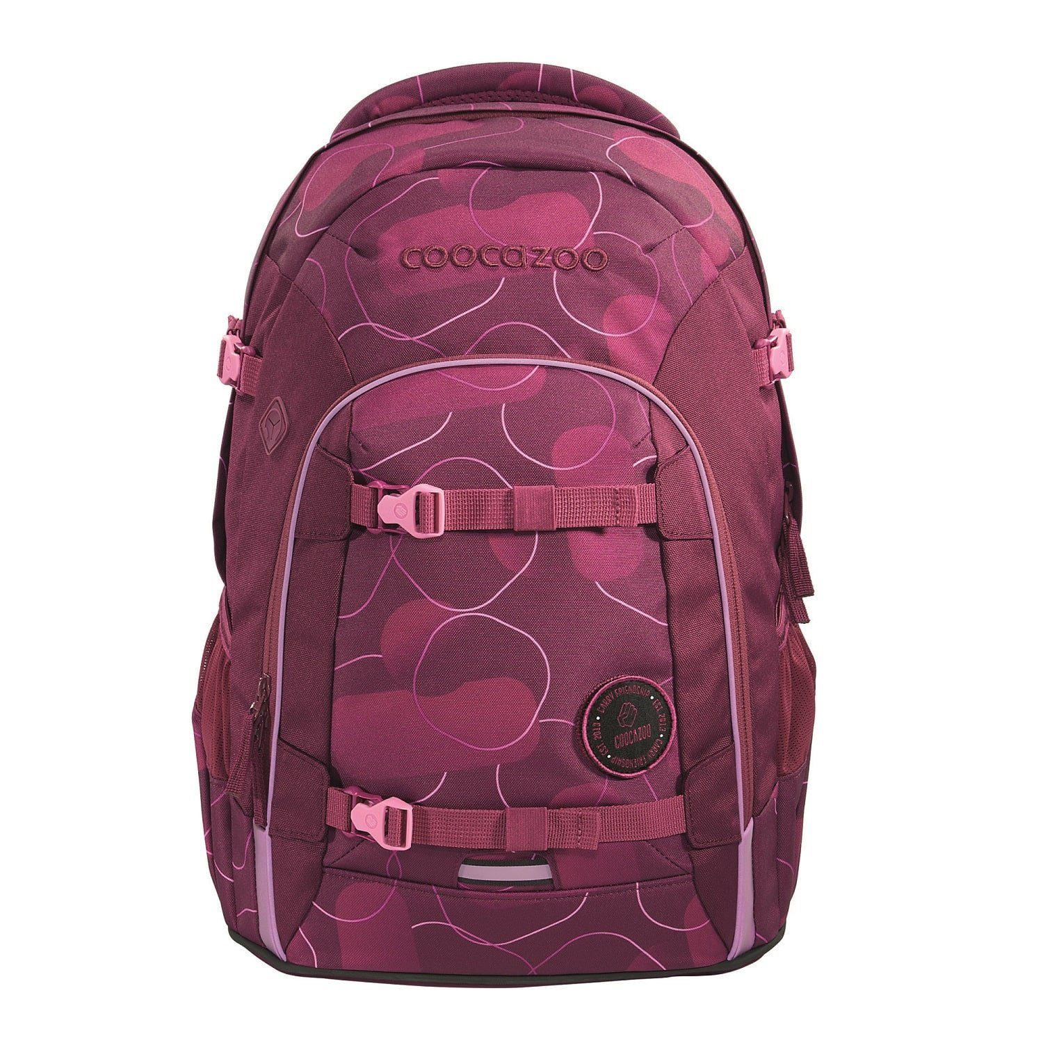 coocazoo Schulranzen Schulrucksack MATE Berry Bubbles (1 Stück), ergonomisch, reflektiert, Körpergröße: 135 - 180 cm