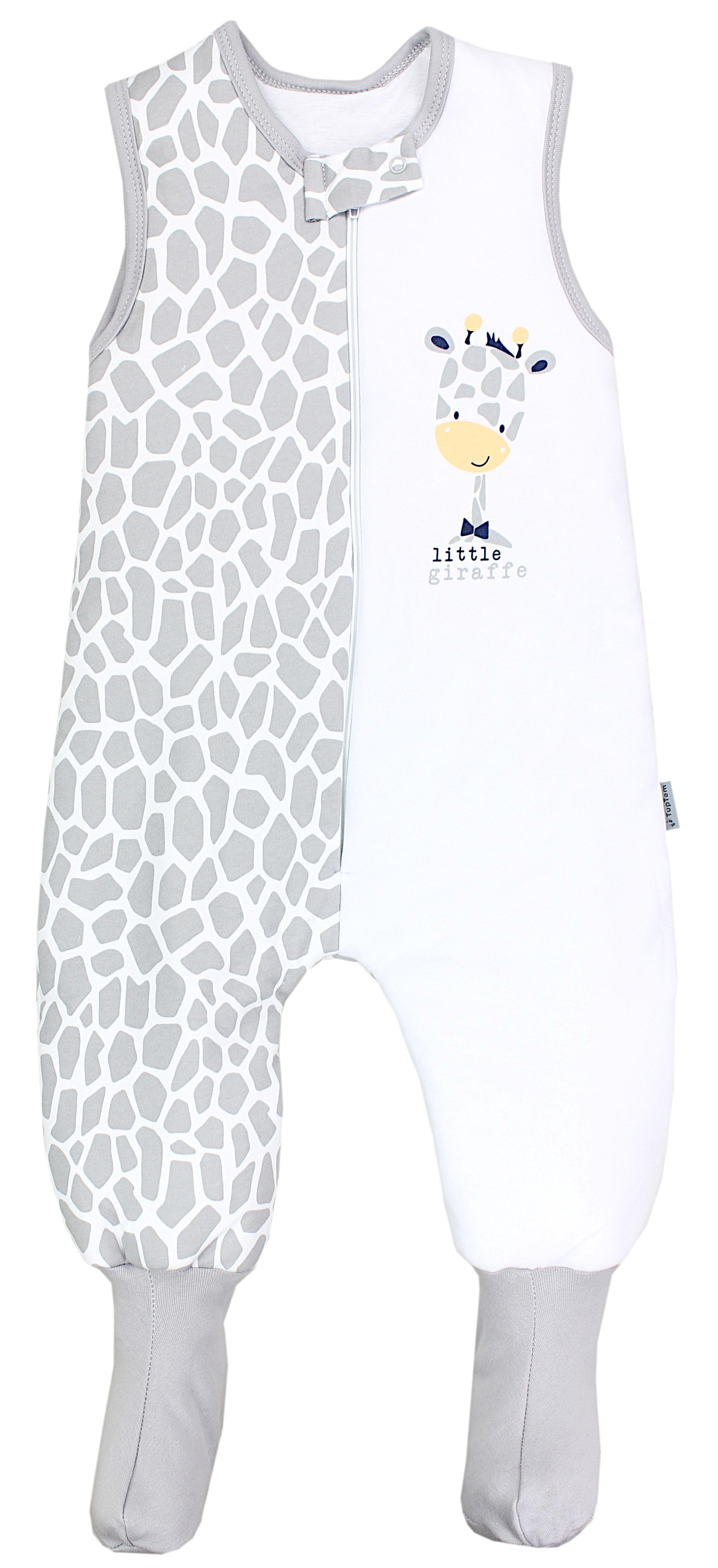 TupTam Babyschlafsack Winterschlafsack mit Beinen zertifiziert, 2.5 TOG Giraffe Füßen und OEKO-TEX