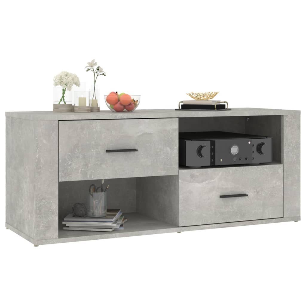 Holzwerkstoff Betongrau TV-Schrank (1-St) TV-Schrank vidaXL 100x35x40 cm