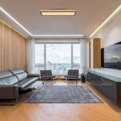 Globo Deckenleuchte Deckenleuchte LED Wohnzimmer Deckenlampe Schlafzimmer Holz Optik