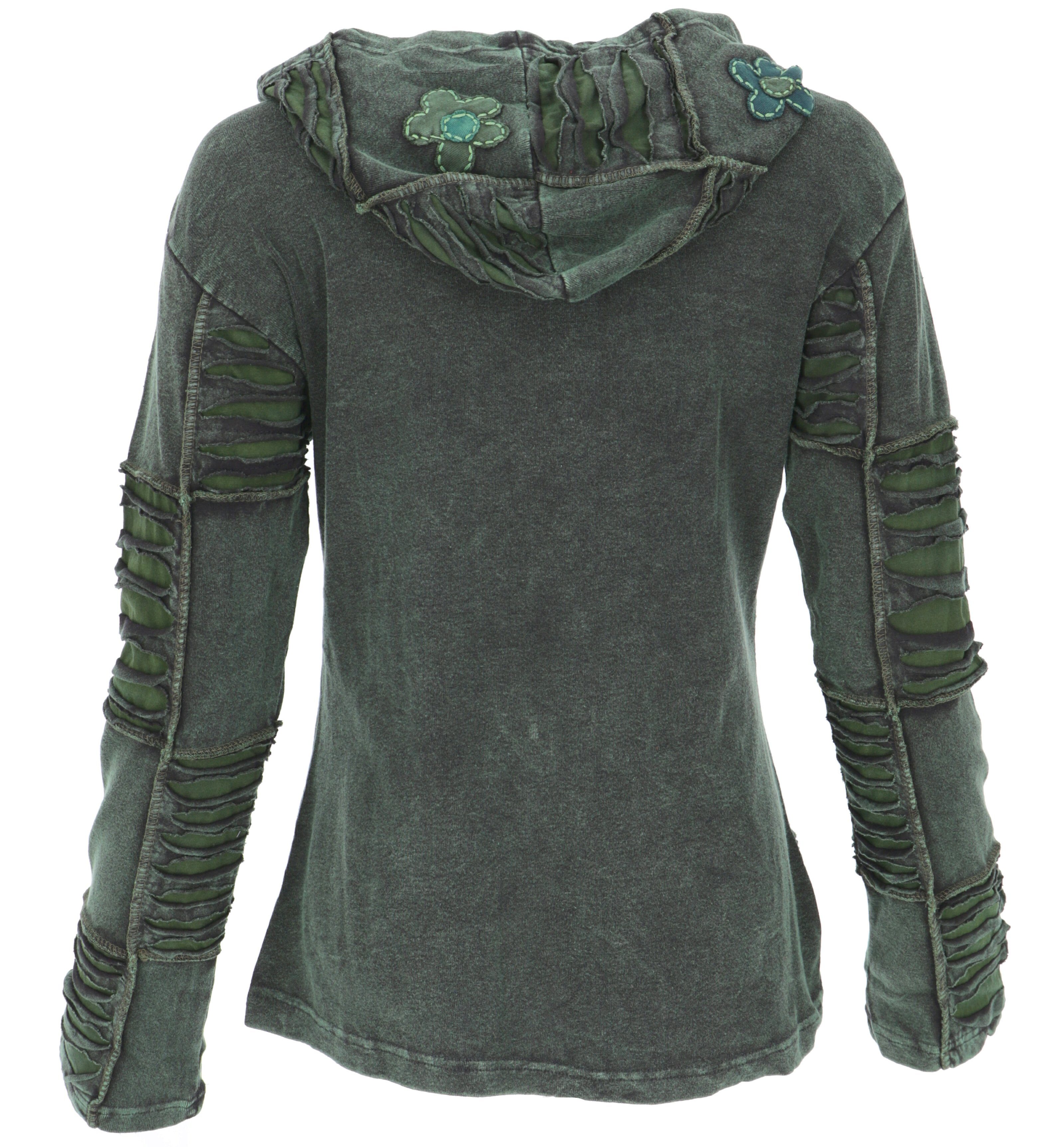 Guru-Shop Langjacke Goa Patchwork Jacke, Boho Kapuzenjacke -.. alternative günstig online kaufen