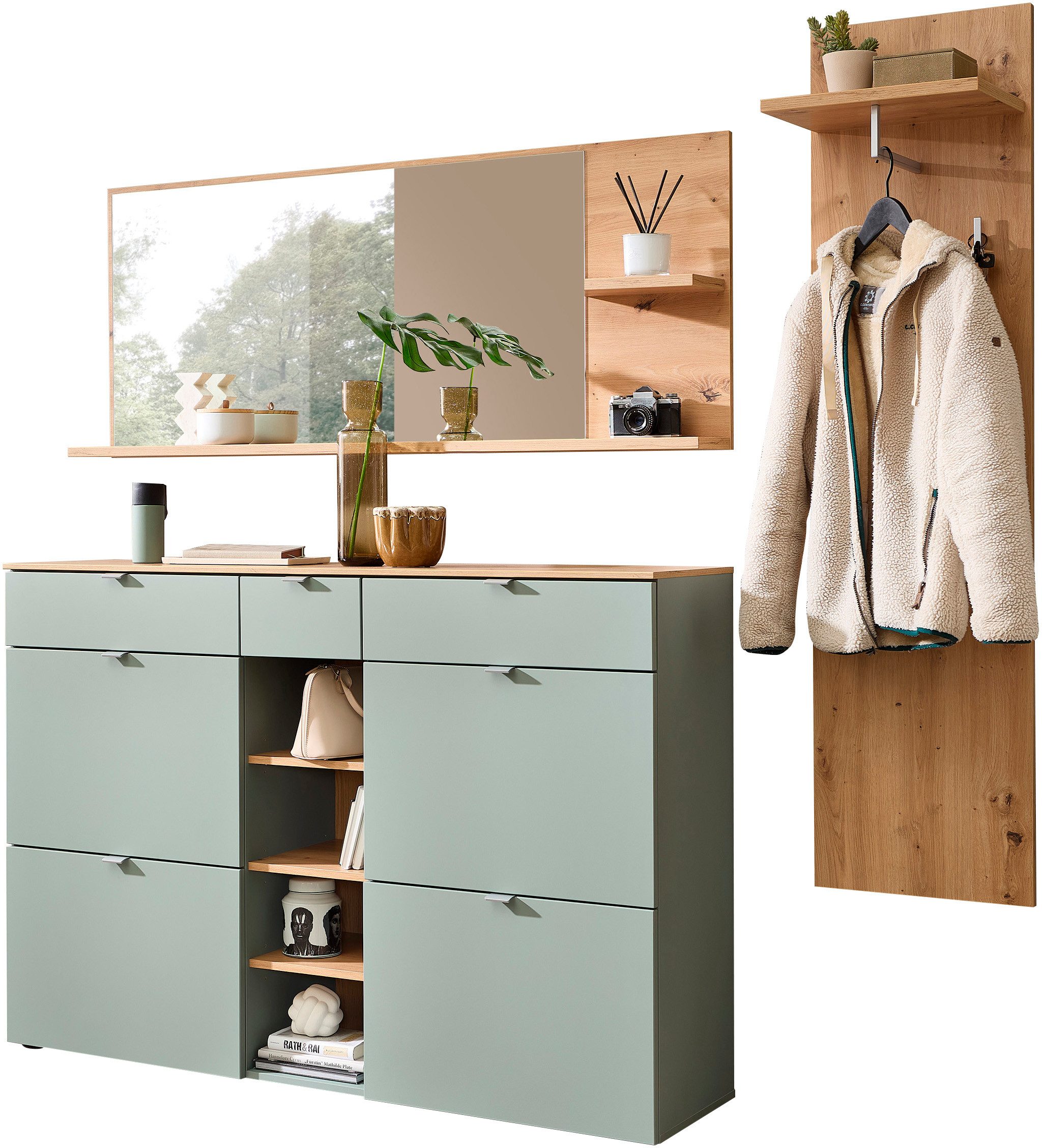 Innostyle Garderoben-Set Bari Garderobenprogarmm, BxHxT 208x202x38 cm, (Set, 3-St), Besteht aus 3 Typen