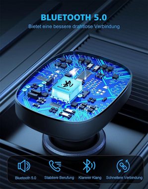 Bifurcation Auto Bluetooth 5.0 FM-Transmitter, PD 30 W + QC3.0 Dual-Mikrofon Plattenspieler