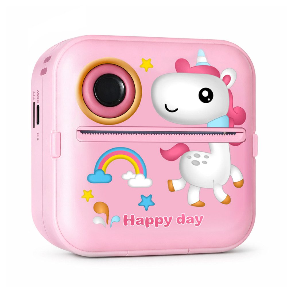 Wozinsky Kinderkamera Fotodrucker Digitalkamera Sofortbildkamera (Rückkamera, Frontkamera, 48.0 MP, Bluetooth, inkl. 96 x 86 x 42 mm leicht, Thermodruck ohne Tinte, 2 Kameras, Spiele)