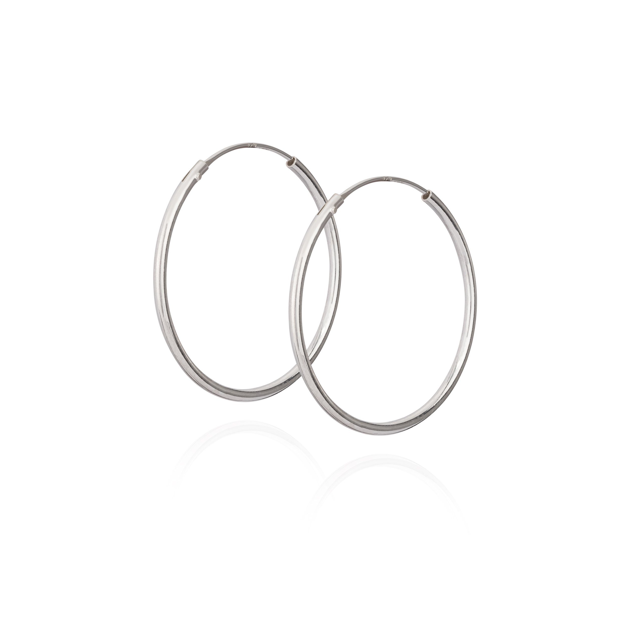 Paar Creolen Paar 925 Sterling Silber Creole Ohrringe Ohrschmuc