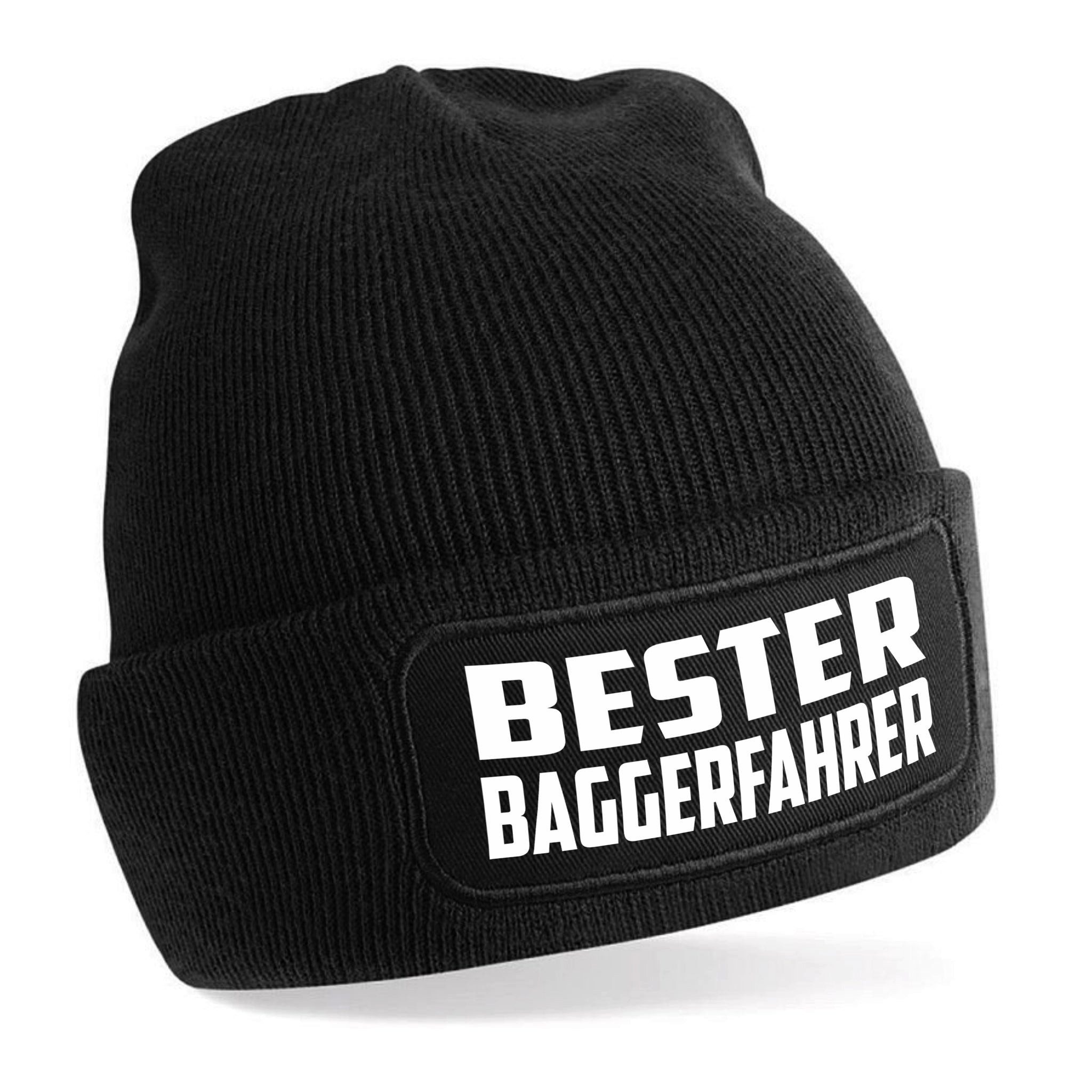 Herzbotschaft Beanie Strickmütze mit Spruch BESTER BAGGERFAHRER (Mütze mit günstig online kaufen