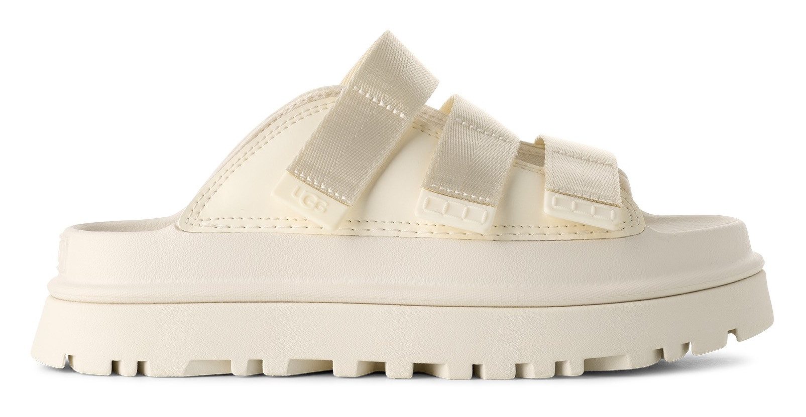 UGG GOLDENGLOW SLIDE Pantolette, Plateauschuh, Sandale, günstig online kaufen