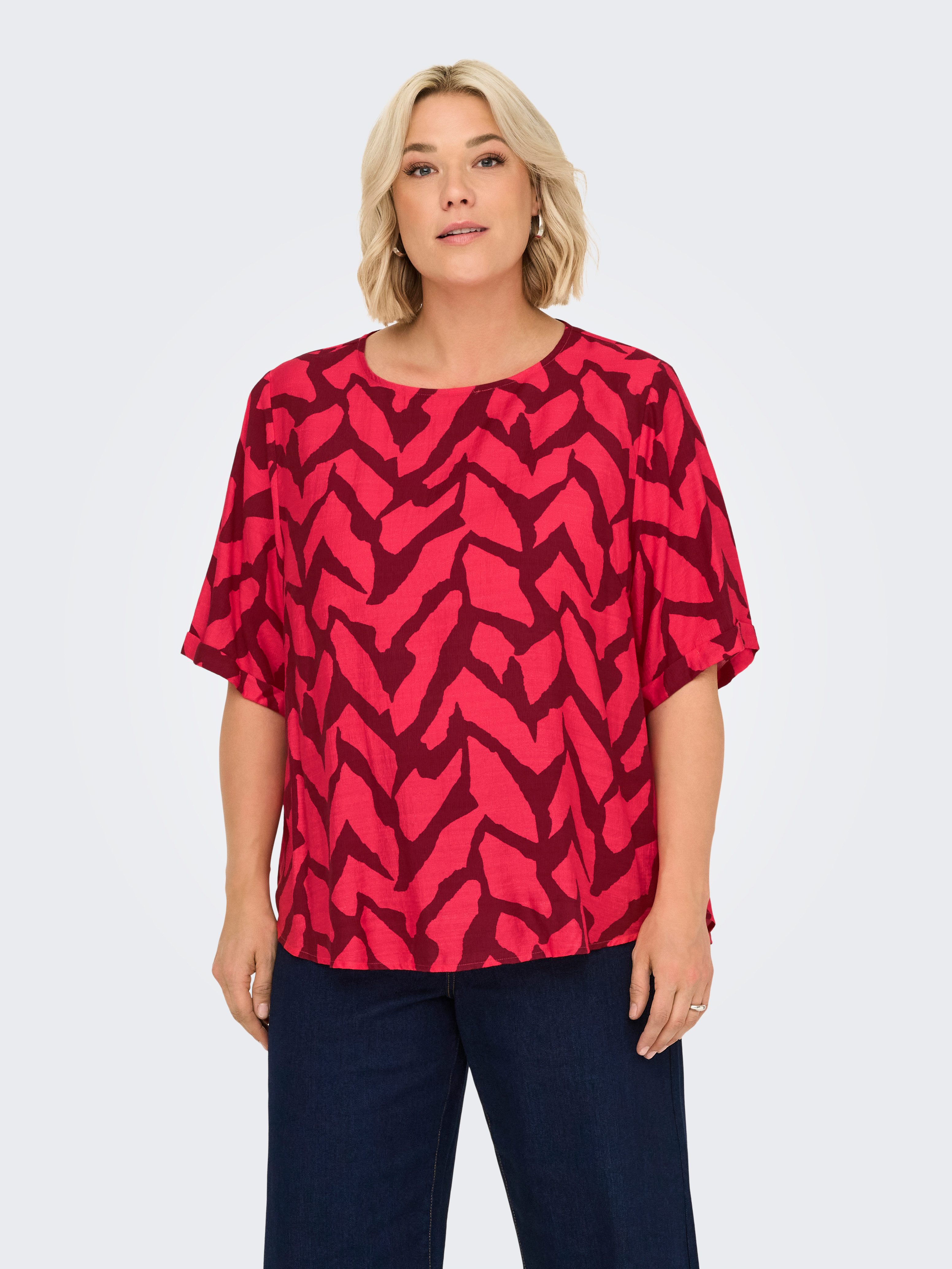 ONLY CARMAKOMA Shirtbluse CARBERIET SS TOP AOP günstig online kaufen