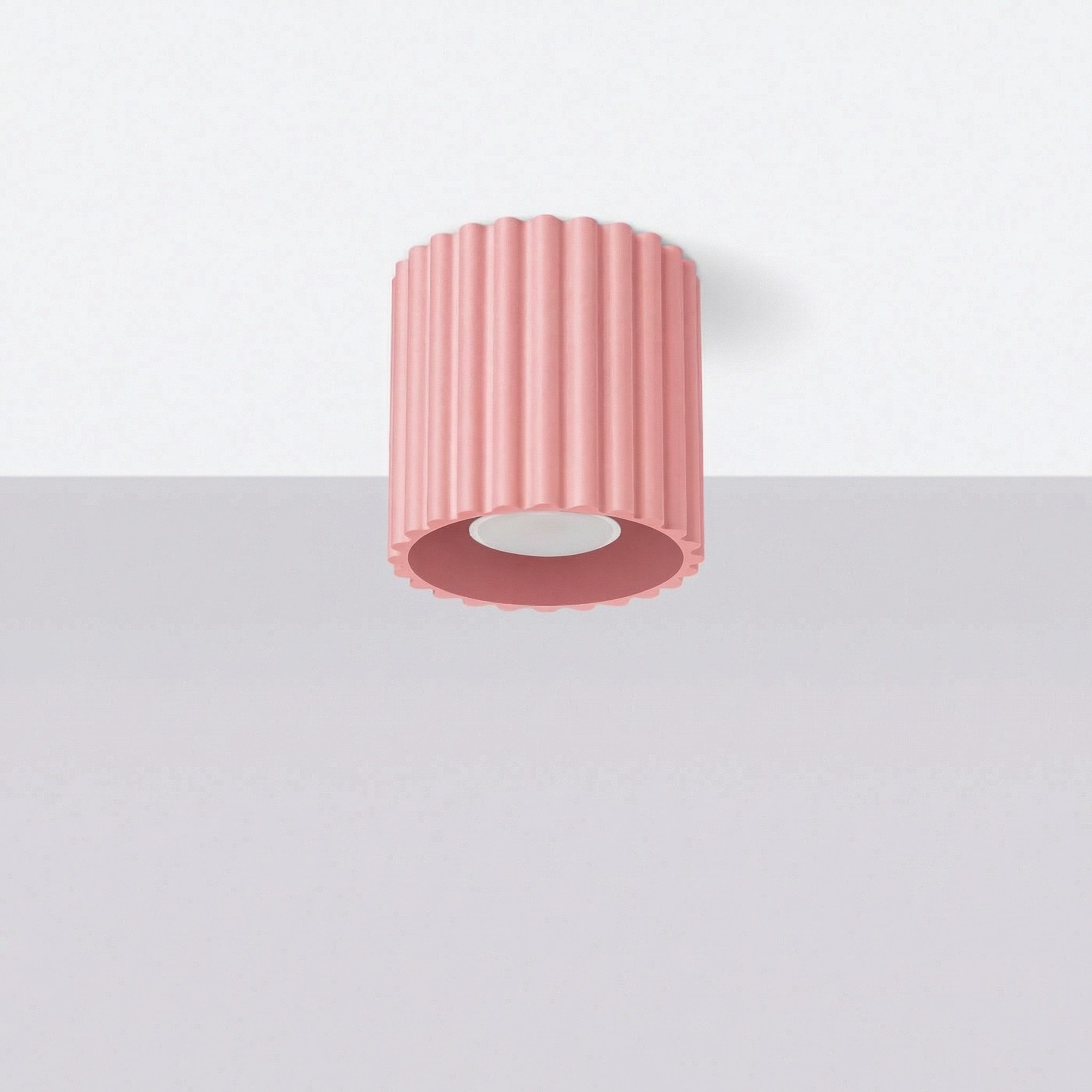 SOLLUX lighting Deckenleuchte Plafond AURA 1 rosa GU10, Nicht enthalten
