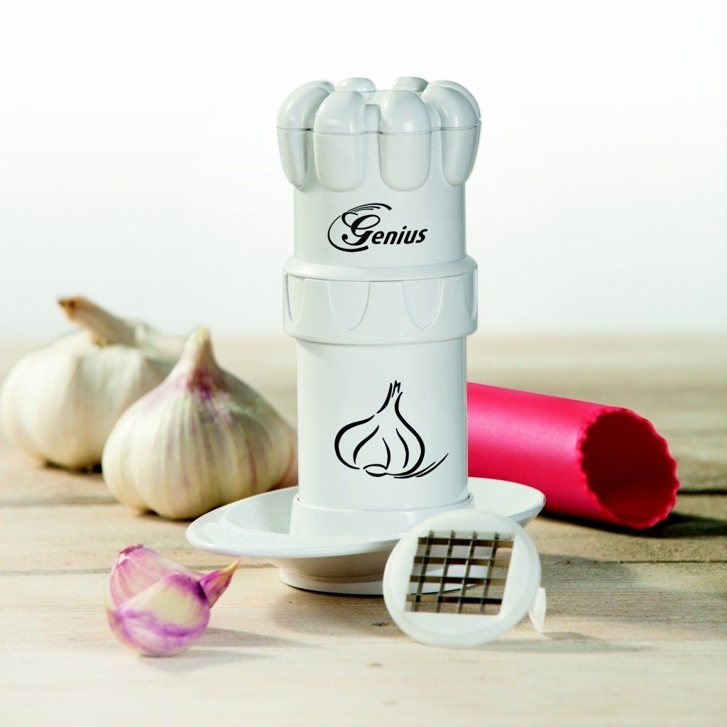 Genius Knoblauchschneider Genius - Knoblauchschneider G5 Set 4-tlg. Knoblauchpresse 19125