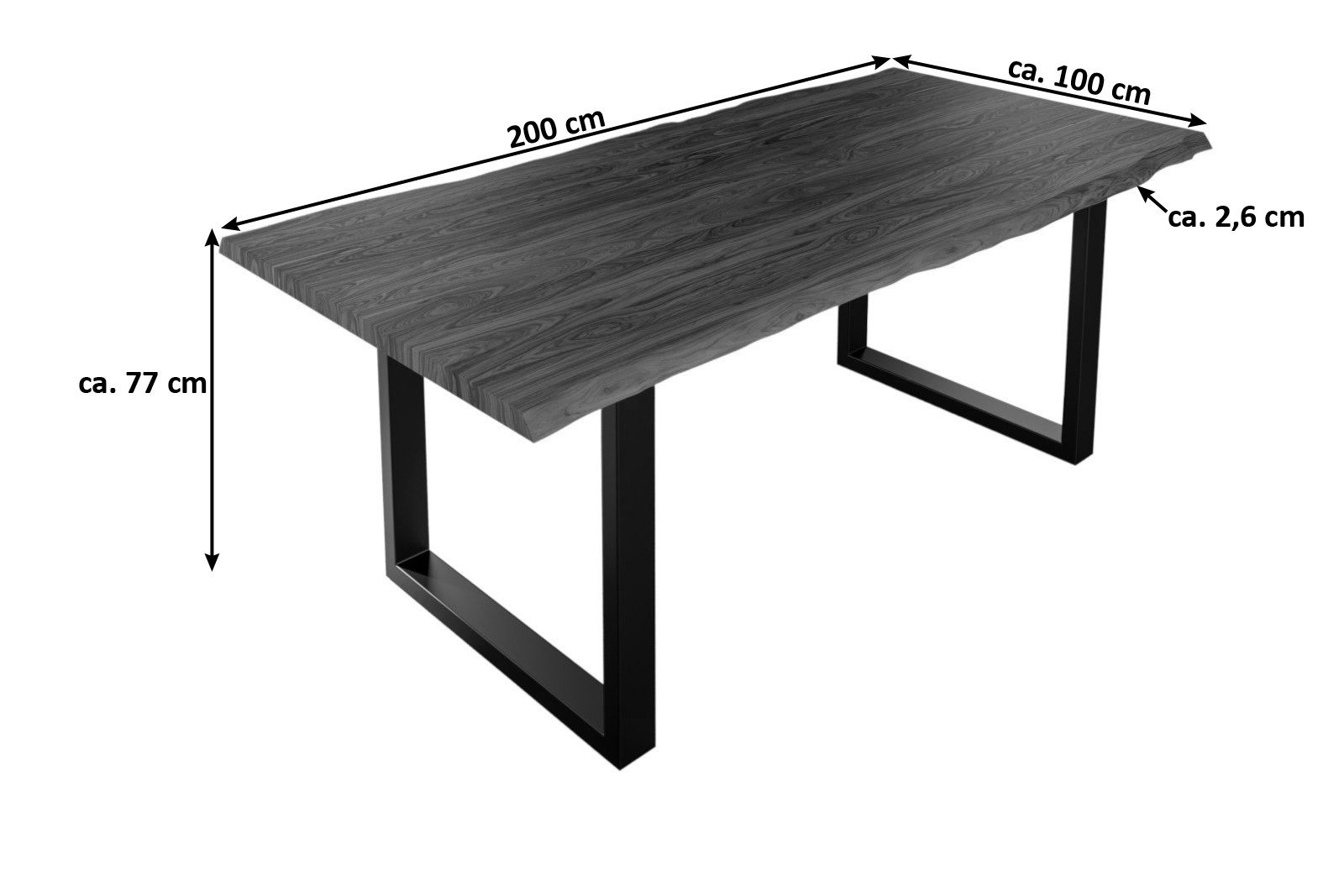 Loreno® Baumkantentisch Lauren, Tisch Baumkante 200 günstig online kaufen