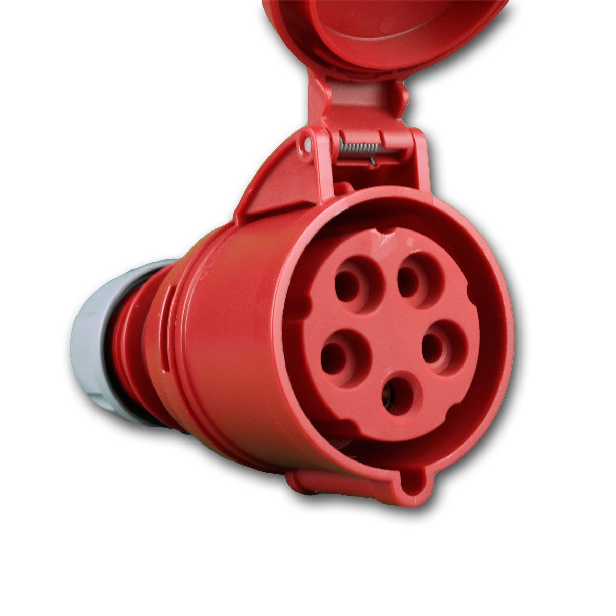 world-trading-net CEE-Kupplung CEE-Kupplung "Shark", 32A, rot IP44 Kraftsteckdose