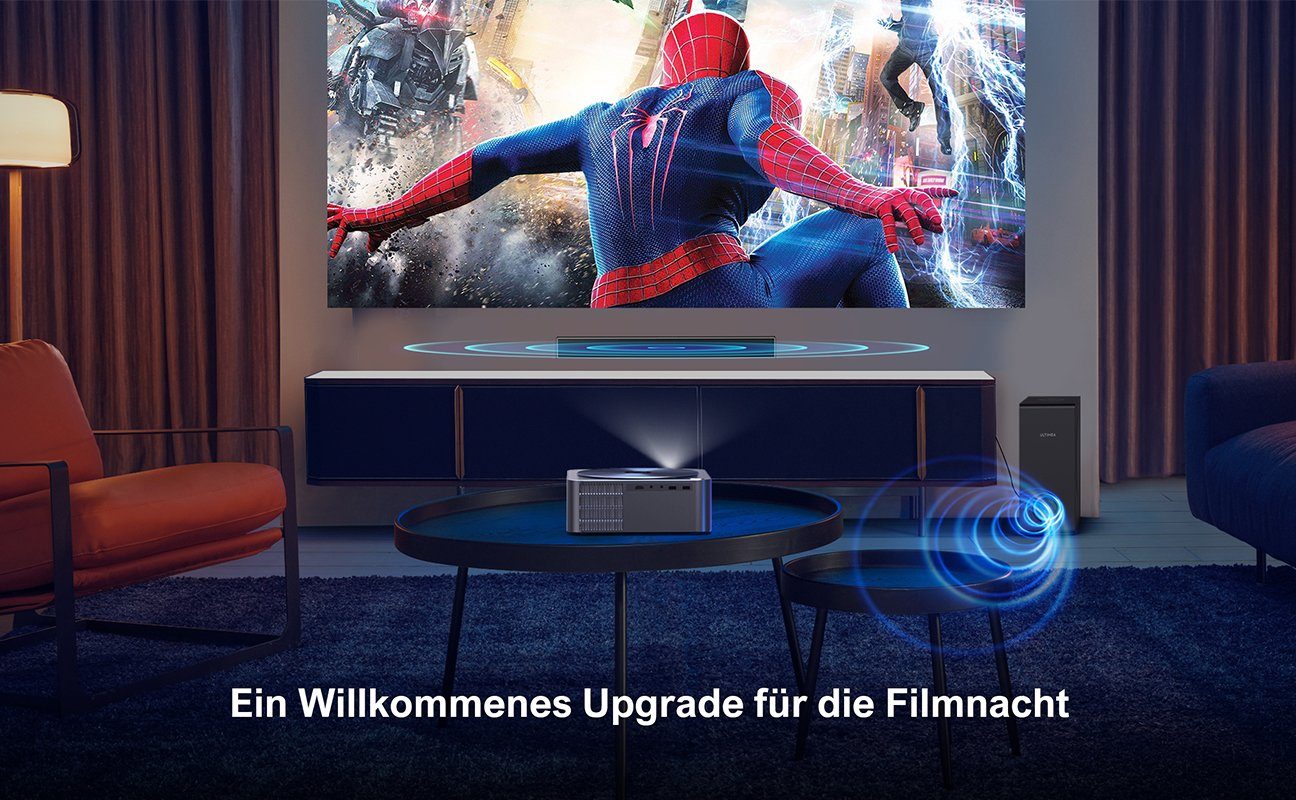 Verbessert Bass Lautsprecher) Soundbar BassMX, Ultimea 2.1 2.0 Surround (5,25'' TV Tieftöner, PCM PC