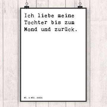 Mr. & Mrs. Panda Poster DIN A4 Ich liebe meine Tochter... - Weiß - Geschenk, Mutter, Sprüche, Sprüche und Zitate (1 St)