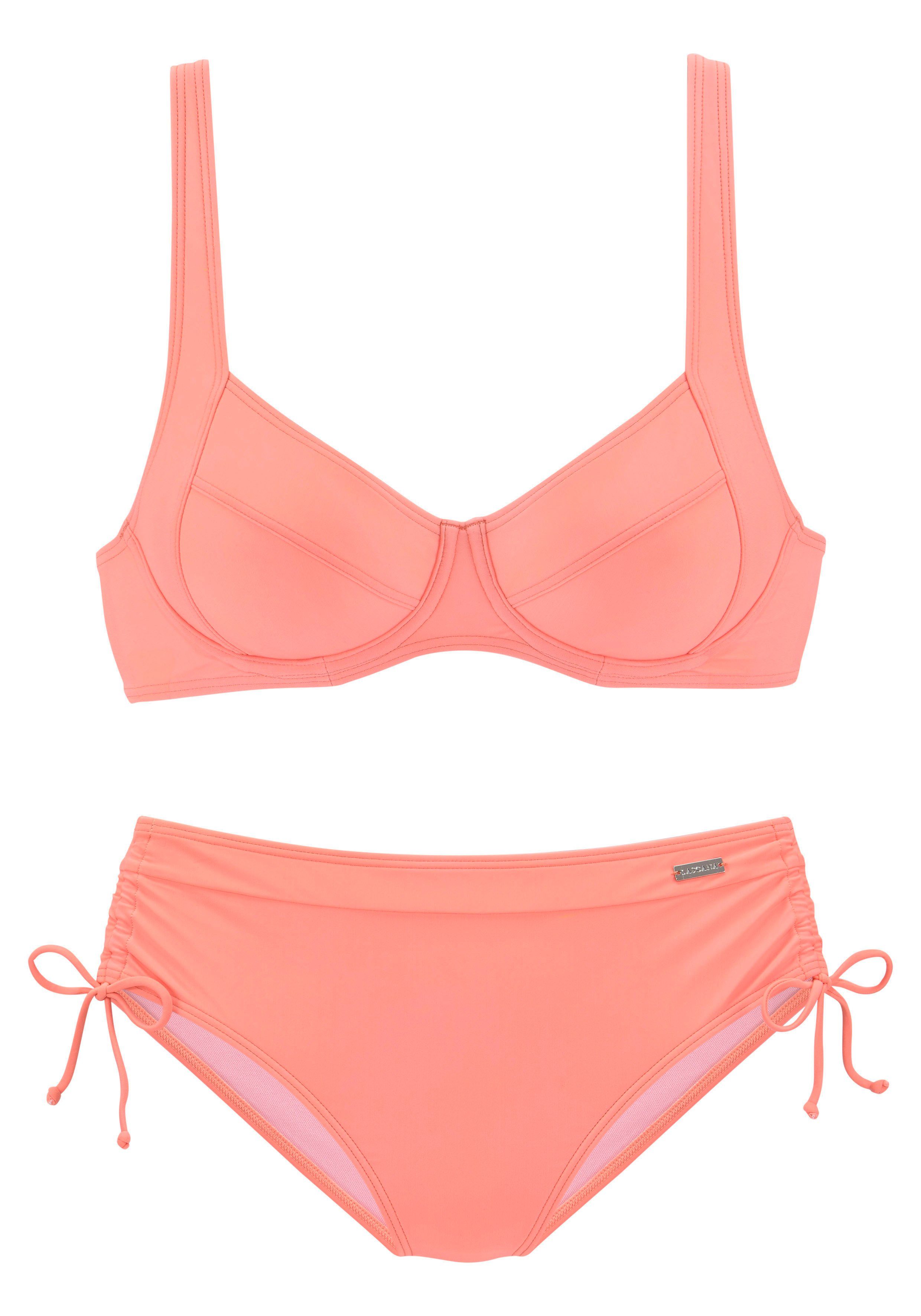 LASCANA Bügel-Bikini mit seitlich geraffter Bikinihose günstig online kaufen