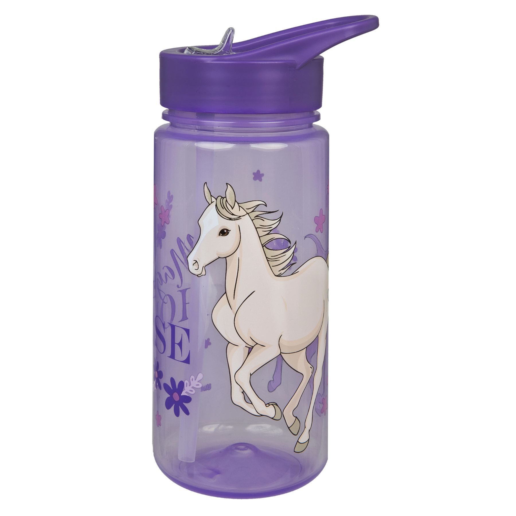 cofi1453 Trinkflasche 500 ml Magic Horse Kinder lila Wasserflasche für Alltag Schule